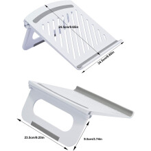 Antislip, draagbare laptopstandaard, ruimtebesparend met draaibare voet voor laptops van 10 tot 17 inch.