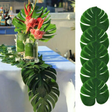 Lebensechte Monstera-Blätter Künstliche Monstera-Pflanze Kunstpalme Plastik-Schildkrötenblatt-Grüne Pflanze Haus-Garten-Zimmerdekoration