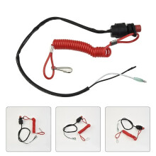 Carhome 1x Außenbord-Cutoff-Bootsmotor-Notfall-Kill-Stopp-Schalter mit Sicherheitsleinen und Kunststoff-Haltbarkeits-Bootsmotoren-Accessor