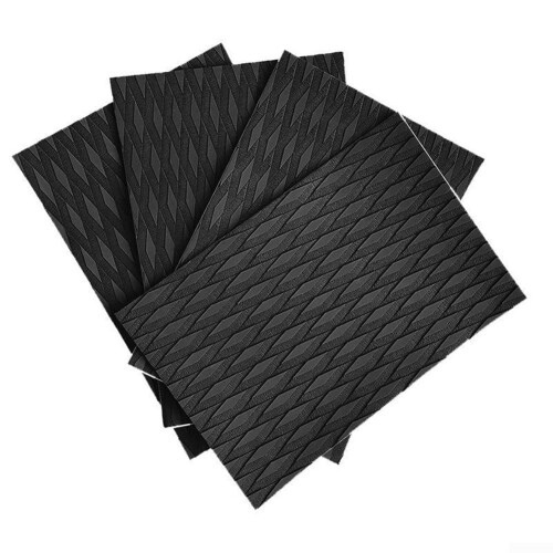 Surfboard Deck 4Piece EVA Antislip Pads Black GripOptimized Pad Set For Riding