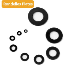 Conjunto de arruelas planas de alta qualidade, arruelas de aço liga com revestimento de zinco, ferragens resistentes à corrosão para diversas