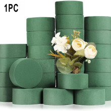 Blütenschaumziegel, künstliche Blumen, grüne, runde, nasse Blumenschaumstoff, Hochzeitsblumenverpackung, Floristenzubehör, Wohnkultur