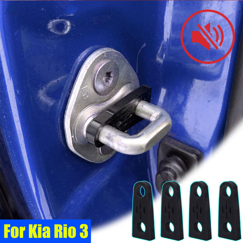 Car Door Lock Sound Deadener Damper Buffer For Kia Rio 3 2011-2017 Rattling Screaks Quiet Noise Deaf Soundproofing Seal 6935161457858