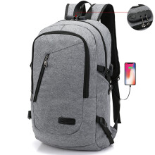 Batoh s rozhraním pre slúchadlá, odolný voči krádeži z vodeodolnej oxfordskej tkaniny pre 15,6-palcový notebook, nabíjací port USB,