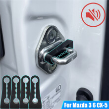 Geluidsdemper Deurvergrendelingsbuffer voor Mazda 3 6 CX-5 2013-2024 Gerammel STOP Geluidsdichte piep Deurslagplaat Dove Gap Seal Demper