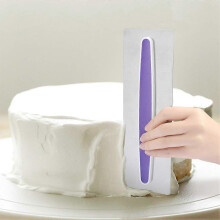 (As show, One size) Cake Icing Smoother, Stainless Steel Cake Smoother Scraper Decorating DIY Tool Icing Polisher for Mousse Cream