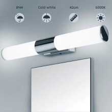 (As show, One size) Bathroom Mirror Lamp 42cm-12W 1000Lumen Led Wall Light, 6000K Cold White Light, IP44 Waterproof, Non Flicker, Super Bright-734