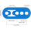 Exhaust Hanger Bracket 12mm Diameter 4Hole Polyurethane Tail Pipe Mount Rear Blue 2