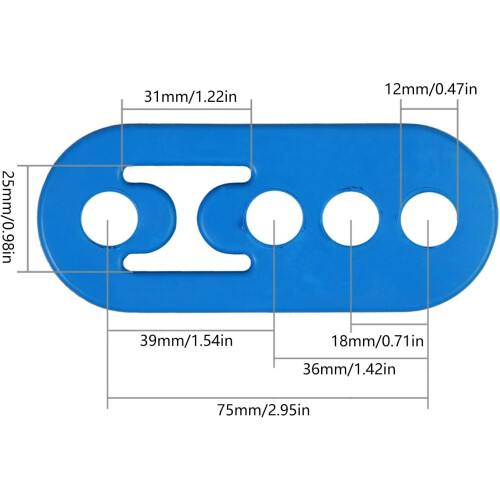Exhaust Hanger Bracket 12mm Diameter 4Hole Polyurethane Tail Pipe Mount Rear Blue 1