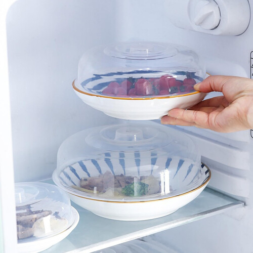Microwave Splatter Cover Transparent Portable Multi Functional Heating Cover For Kitchen Small 25cm 9.8in
