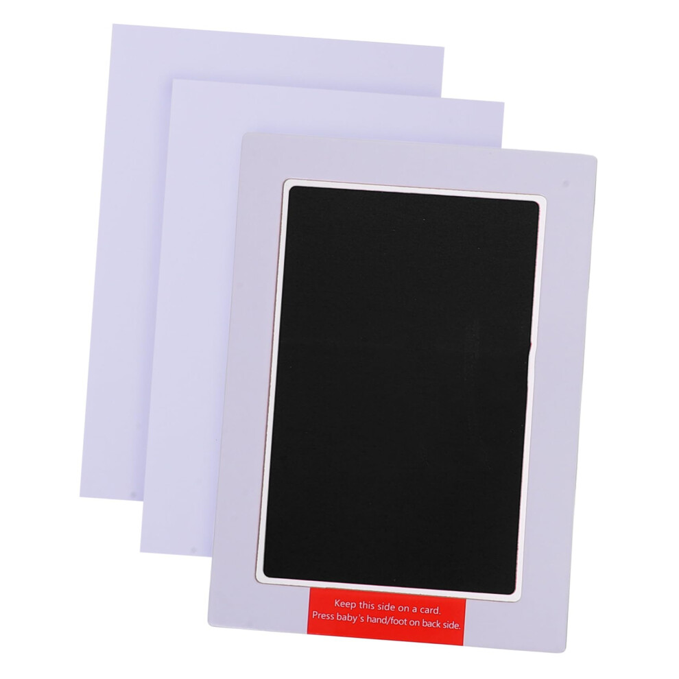 Handprint And Footprint Inkless Stamp Pad Set For Boys And Girls, Baby Handprint Keepsake For Newborns, Black