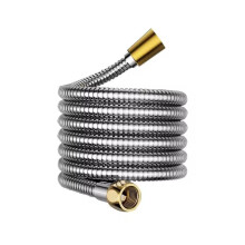 1.5/2/3 m flexible stainless steel shower hose, 10 mm inner tube, enlarged flow, long bathroom shower pipe, bathroom accessory (3M) 3M Silver