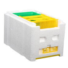 Practical rearing box for honey bees, beekeeping container, for beekeeping supplies and pollination aid in the garden.