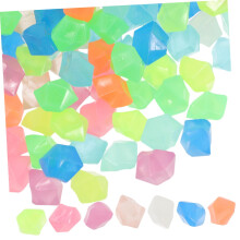 Luminous Pebbles for Aquariums Luminous Aquarium Stones Rocks for Outdoor Decorative Plastic Landscape Stone Set