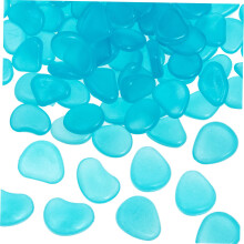 Pebbles Aquarium Stones Glowing Luminous for Garden, Aquarium, Flowerpot Fluorescent Dark Blue