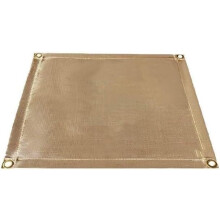 Welding Blanket Fiberglass 45x50 Cm Beige With Brass Grommets For Welding Screens Curtain