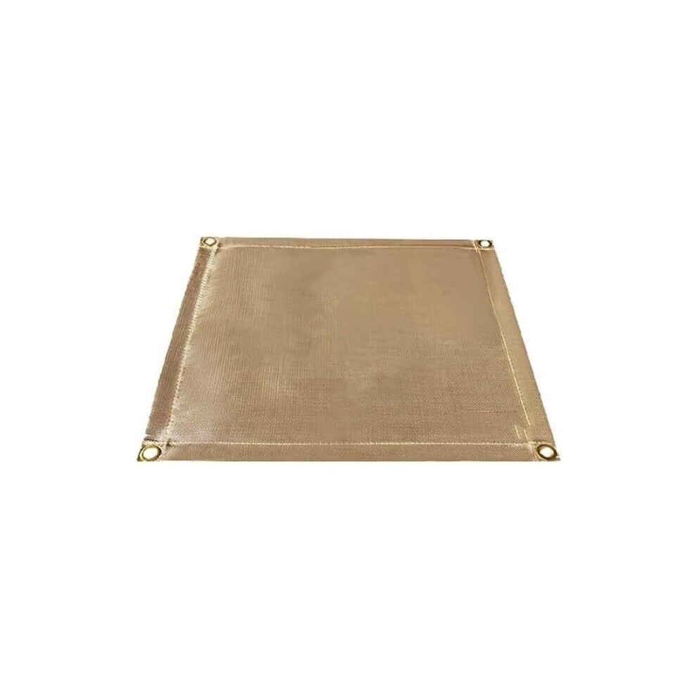 Welding Safety Blanket Fibreglass 45X45cm Beige With Brass Grommet Magnet Flame Retardant For Emergency Survival 9189345190827
