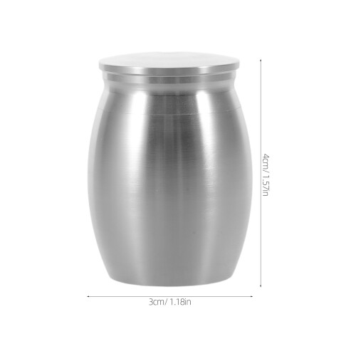 Kleine Urne Für Menschenasche Aluminium Silber Robust 1