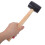 2Pcs Black Rubber Mallet with Wood Handle for Camping and Woodworking 4