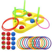 Pool Throwing Game Floating Foam Ring Toss Game Foam Triangle Swimming Training With Balls Motor Skill Toy For Garden Outdoor B: Triangle