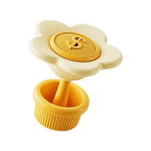 Bouton poussoir de chasse d'eau en plastique, accessoires-Beige