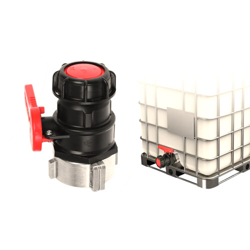 75-mm-IBC-Tank-Kugelhähne-Adapter, Messing- und 1