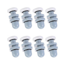 8Pcs Multipurpose 20mm Shower Door Rollers Plastic-White