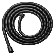 Shower hose 1.5m, black/silver/gray/gold/white, stainless steel (Black, 150cm)