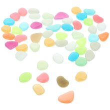 300 Pieces Artificial Glowing Fish Night Light Stones Aquarium Decoration for Aquarium Caves Resin Stones