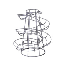 First In First Out Egg Organizer, Spiral Design Countertop Storage Dispenser Rack, Metal Construction Sturdy and Durable Egg Holder, Space Saving Mode