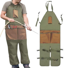 Gardening Apron with Multi Pockets Adjustable Neck Strap WearResistant Oxford Cloth for Men Women