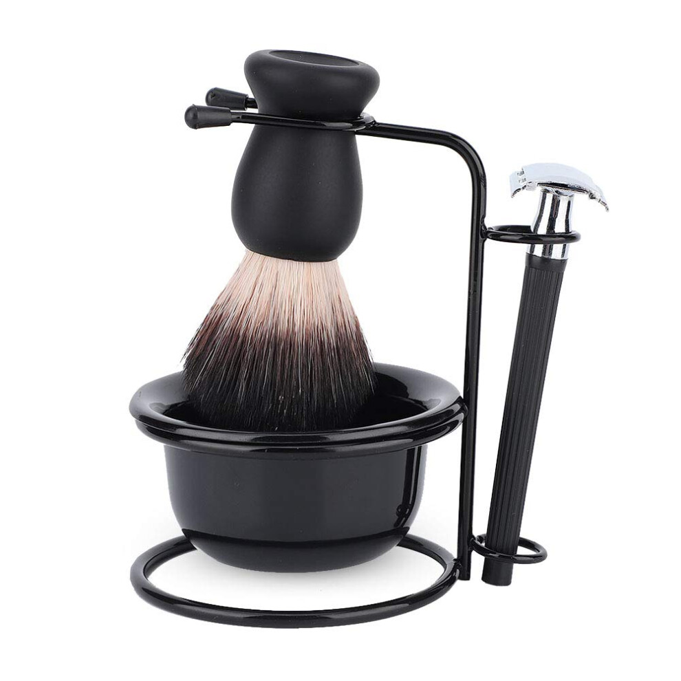 Men's Shaving Set with Stand, Soap Dish, Brush  Razor for Home, Travel