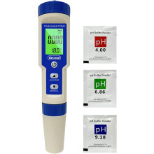 Tástálaí Cáilíochta Uisce Leictreonach, Tástálaí Salandachta Digiteach le haghaidh Cothaitheach Hidreapónach, Méadar 5-in-1Ph, Méadar TDS,