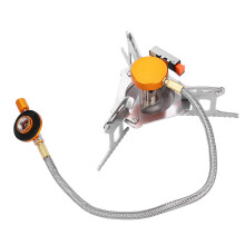 Réchaud à gaz portable Nature's Kitchen Hub, au design compact, avec support de casserole stable pour une cuisson sûre et équilibrée lors de vos