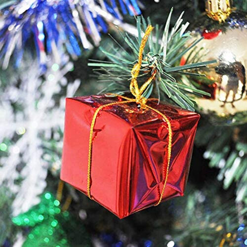 Χειροποίητη διακόσμηση χριστουγεννιάτικου δέντρου, μίνι στολίδια σε κουτί, 2
