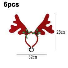 Reindeer Antlers Headband For Pets, Soft Fabric Ensures Safety And Comfort With Crisp Jingel Bells, Suitable For Christmas Festival Party