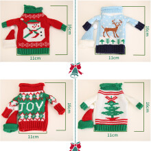 Christmas Wine Bottle Covers For Festive Table Decorations, Sweater With Hat Design Enhances Your Holiday Party Atmosphere Reusable Bottle Sweaters