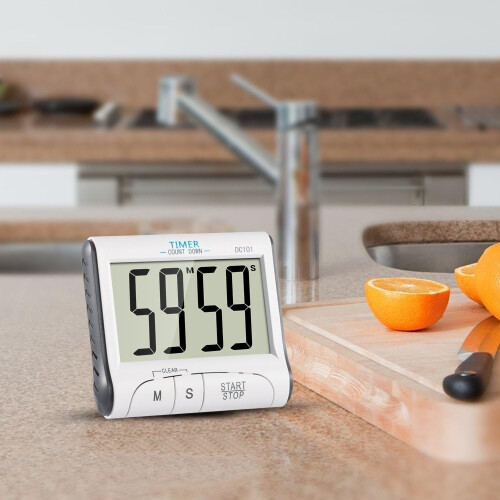 Digital Timer, Loud Alarm Kitchen Helper With Large Display And Magnetic Back For Easy Installation, Countdown Capabilities, Simple Operation And 1