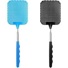 Manual Fly Swatter with Ergonomic Handle, Heavy Duty Plastic Fly Swatter for Indoor Outdoor Use, Telescopic Plastic Flies Killer Featuring