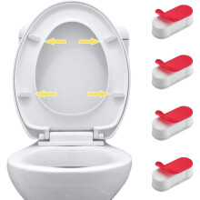 Top-Tite Sitzbefestigungssystem, universelle Pufferabstandshalter für Toilettendeckel, ABS-Kunststoff und TPE-Material, starker Klebstoff, einfache