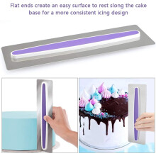 Baking Perfectionist's Choice, Comfort Grip Adjustable Stainless Steel Cake Smoother