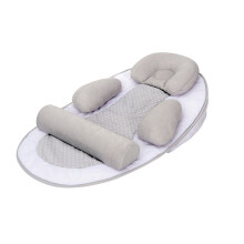 Baby-Schlafsack TINEO - Baby-Kissen - Neigungswinkel 10 - Wachstumsfähig - Verstellbar - Abnehmbar - 0-3 Monate - Baby-Kopfstütze - 58x40cm