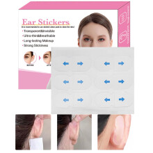 Ear Tape Invisible Ear Patches, Ear Stickers, 15 Pairs, Transparent, Painless Silicone Ear Stickers