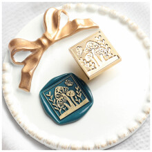 3D Embossed Wax Seal Stamp with Floral Relief for Cards, Envelopes, Wedding Invitations, Gift Wrapping, and Scrapbooking (Size: 7)