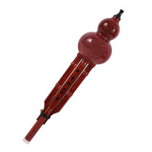 Hulusi MahoganyGourd Flute, National Musical Instrument for Beginners, Teaching Gourd Flute in Bflat and C Key (Color: C key)
