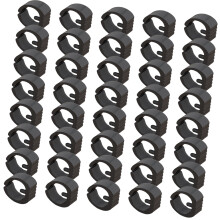 40 Stück Kunststoff-Stuhlfußpolster, Bodengleiter,-25mm schwarz