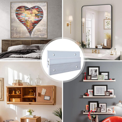 French Cleat Picture Hanger Brackets Interlock Wall Mount-2 Loch 2
