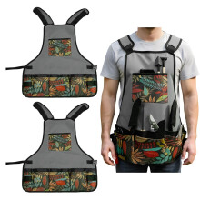 Garden Tool Apron Set of 2, Oxford Cloth, Adjustable Waist Strap, Deep Pockets, WearResistant