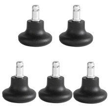 Paquet de 5 patins de chaise robustes-Fond souple en PVC noir