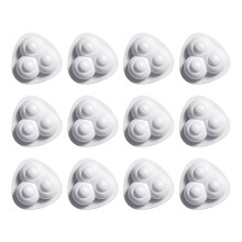 12pcs Swivels Castors 13mm  Wheel for-Three glue beads whi